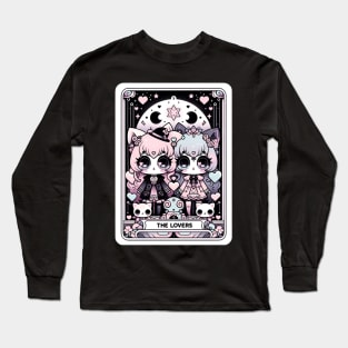 The Lovers Tarot Card Kawaii Pastel Goth Creepy Cute Anime Long Sleeve T-Shirt